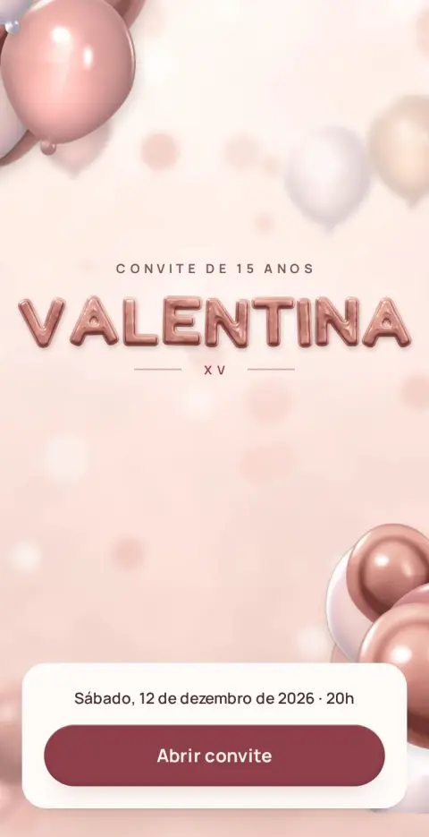 Capa do convite animado Balão