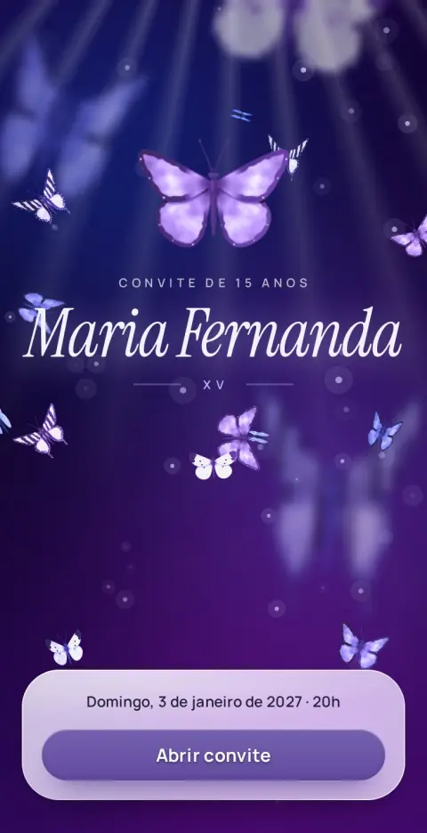 Capa do convite animado Borboletas