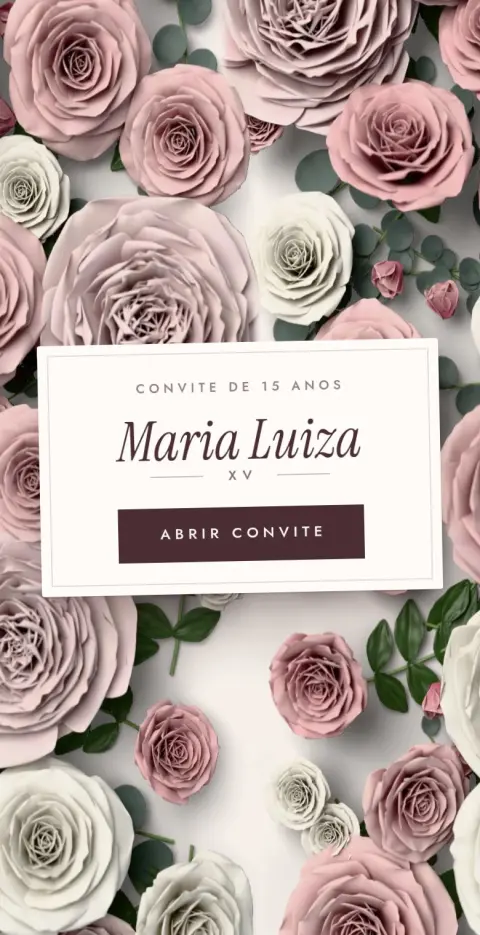 Capa do convite animado Florais