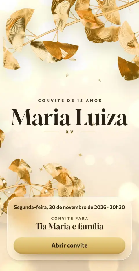 Capa do convite animado Gold