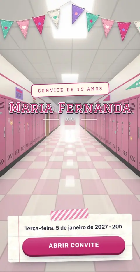 Capa do convite animado High School