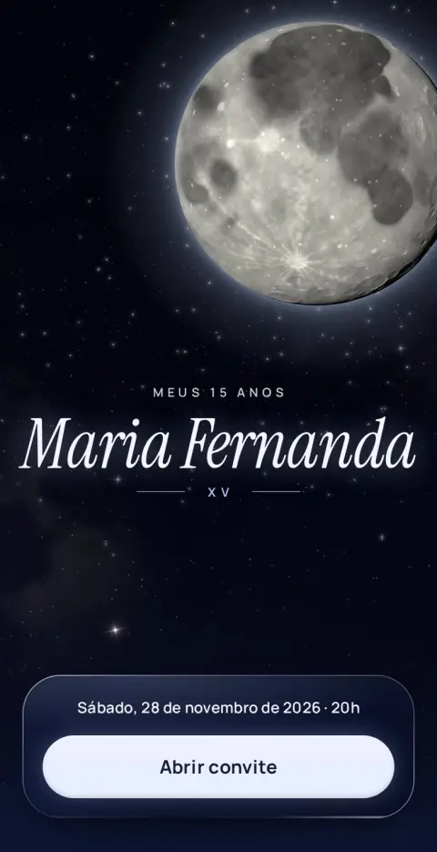 Capa do convite animado Lua