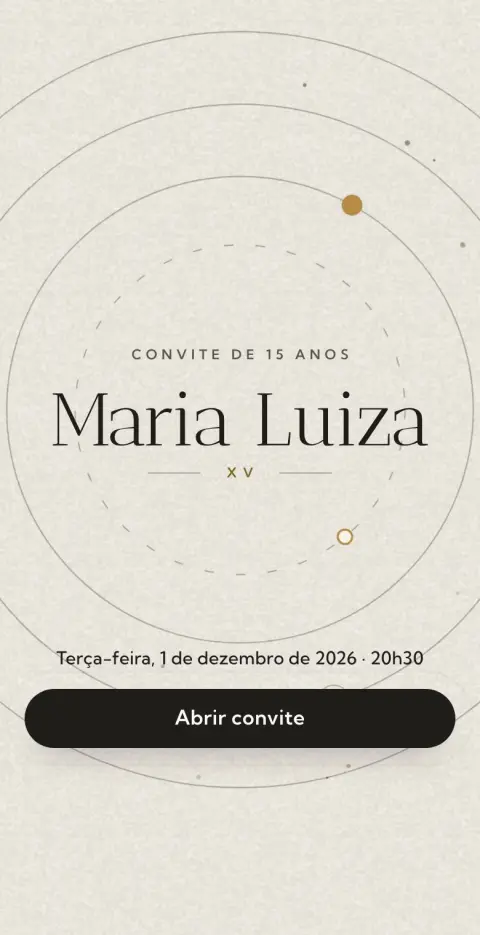 Capa do convite animado Órbita