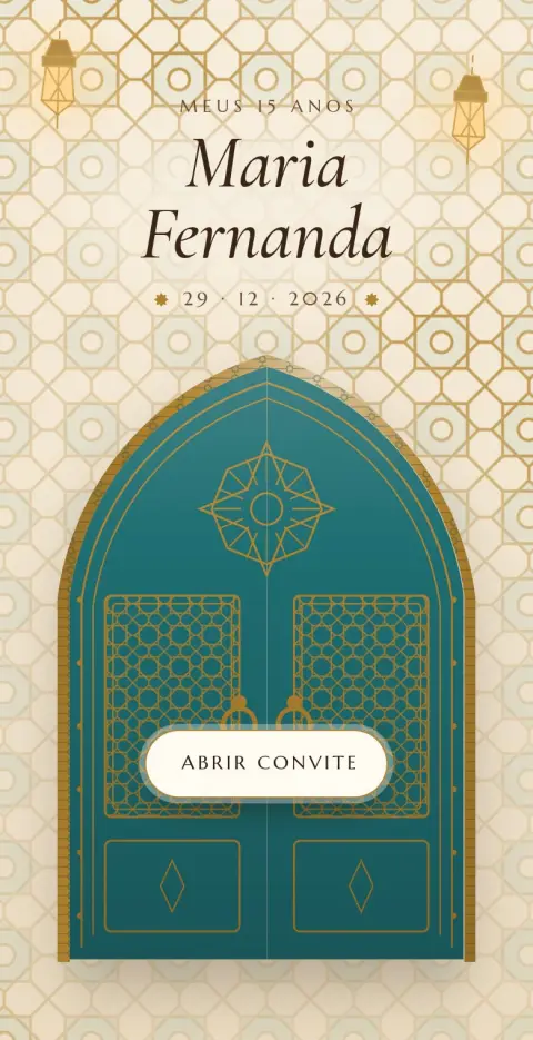 Capa do convite animado Portas do Palácio