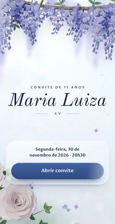 Capa do convite animado Regência