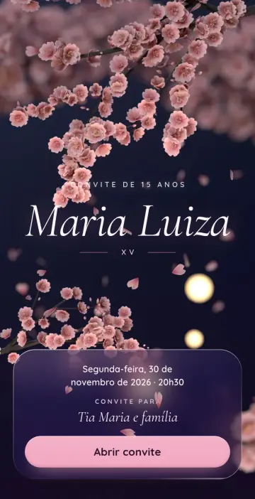 Capa do tema Sakura na versão Noite de sakura